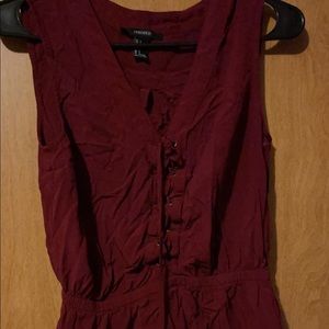 Forever21 burgundy romper, small